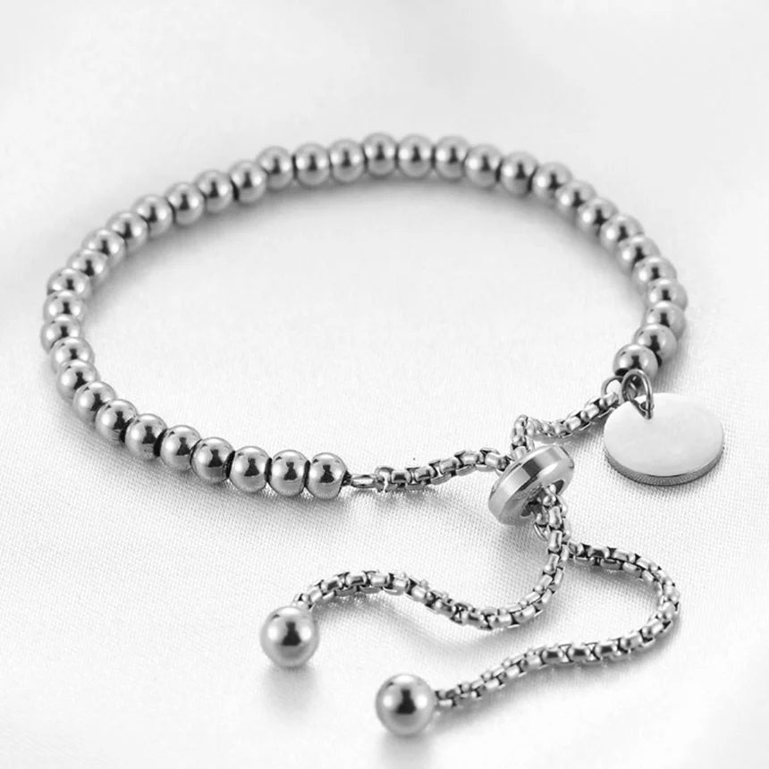 Adjustable Beaded Charm Bracelet - Amara