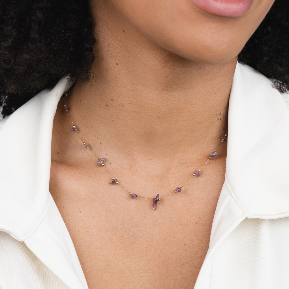 Amethyst Beaded Necklace