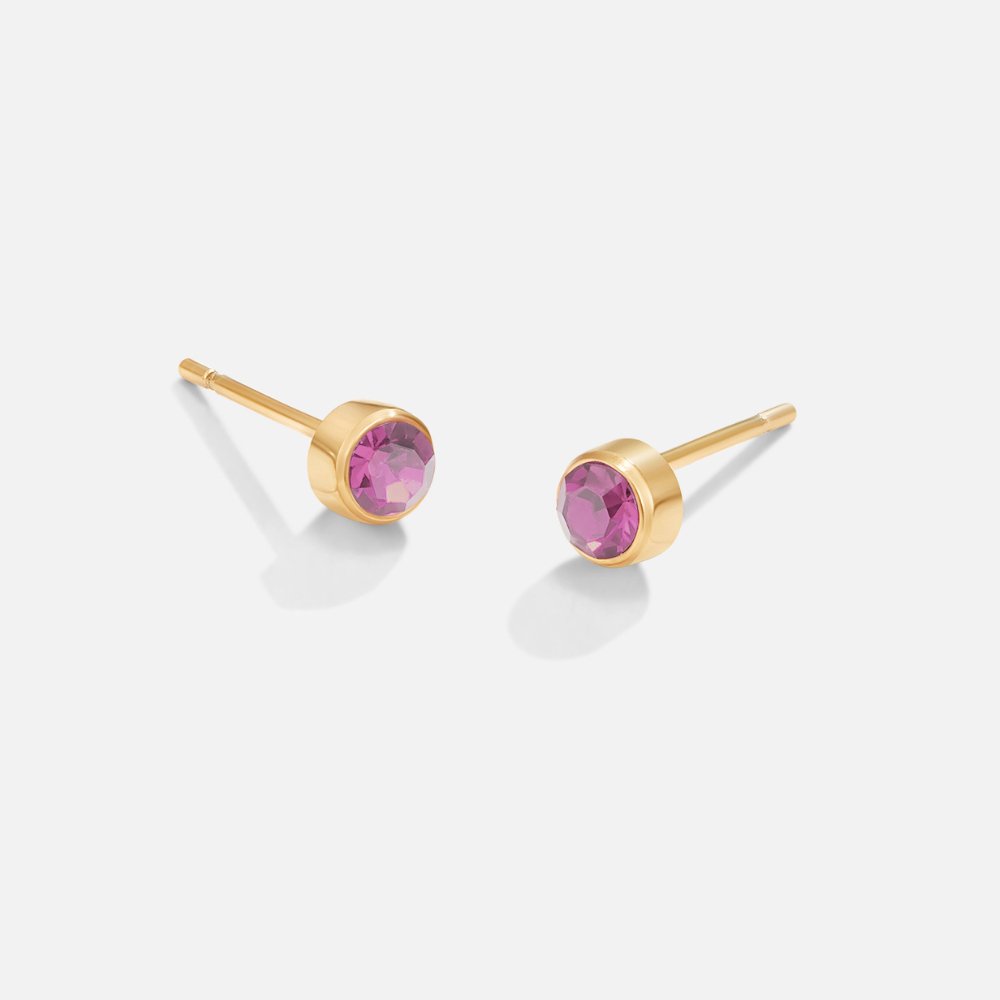 Birthstone Crystal Stud Earrings