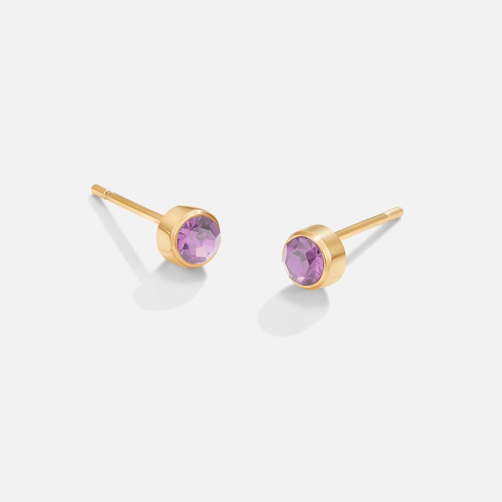 Birthstone Crystal Stud Earrings