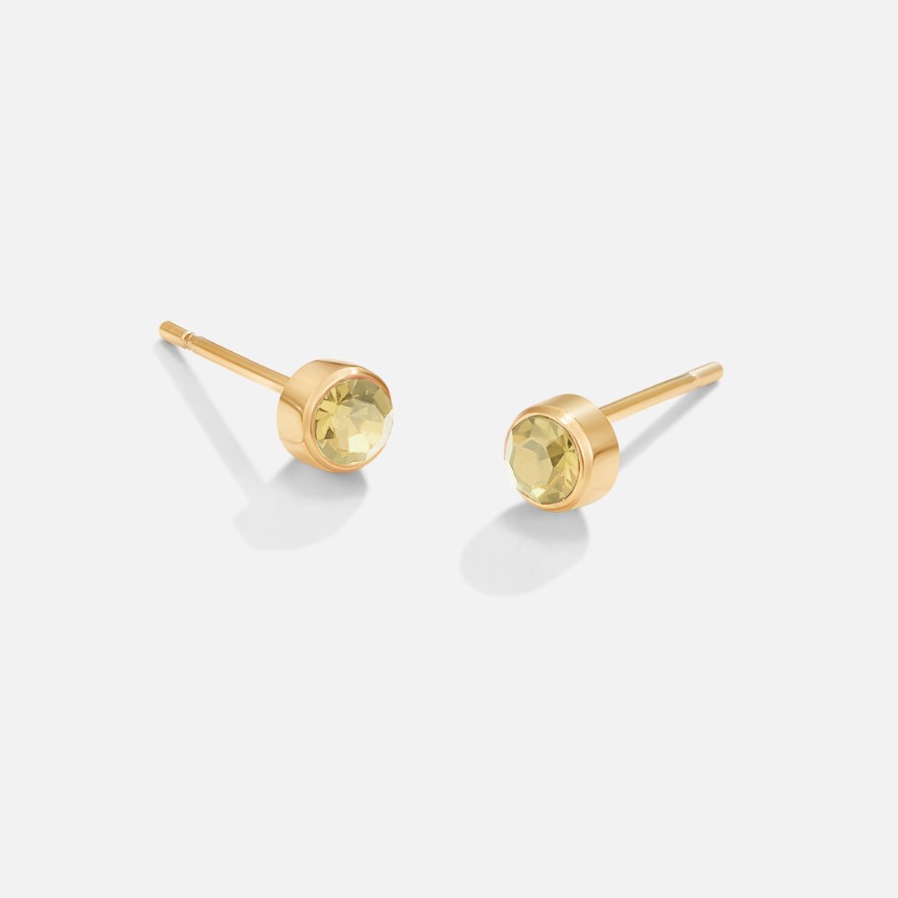 Birthstone Crystal Stud Earrings