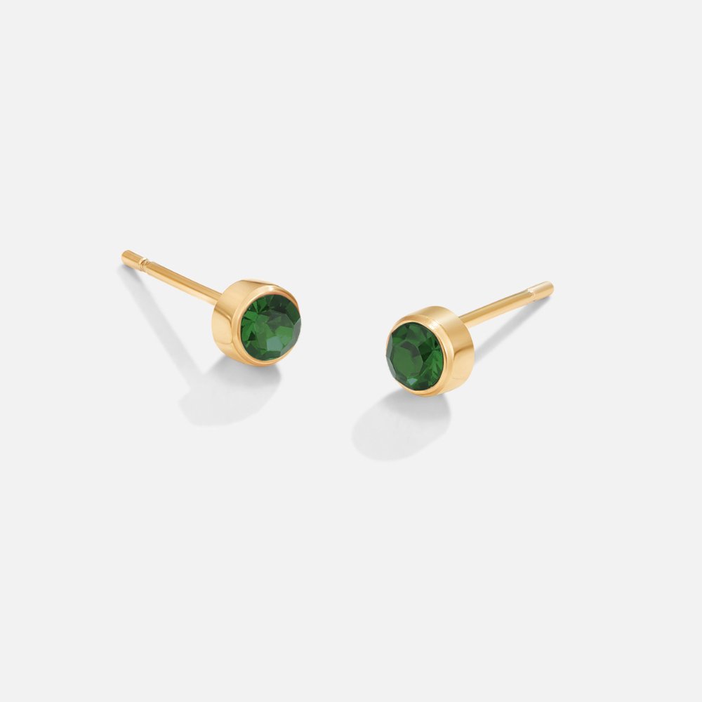 Birthstone Crystal Stud Earrings