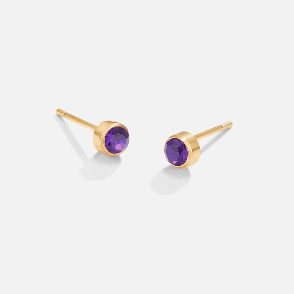 Birthstone Crystal Stud Earrings
