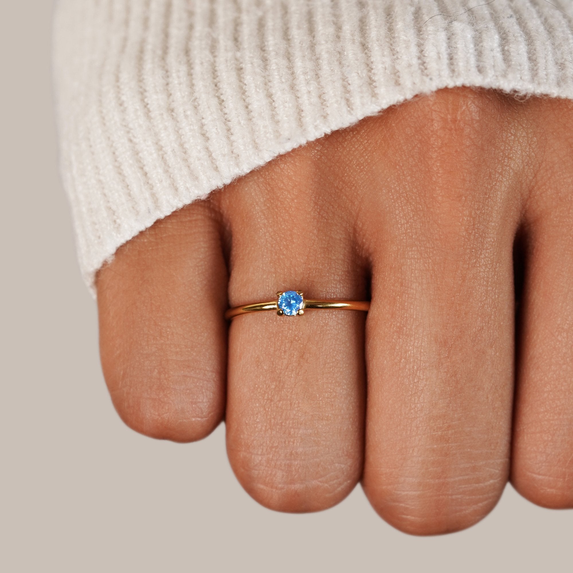 Birthstone Solitaire Ring