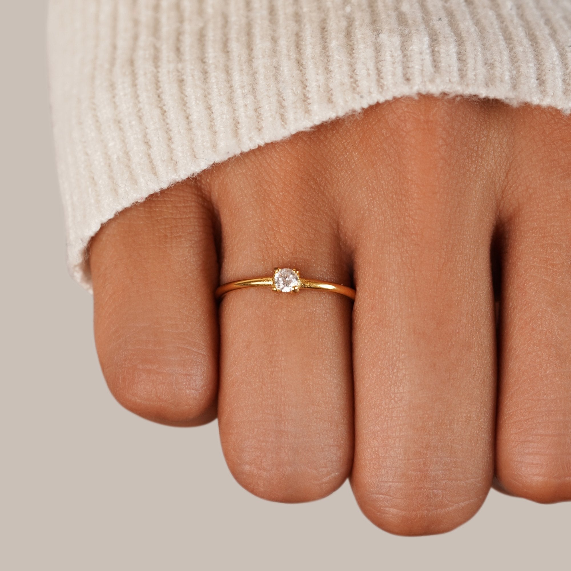 Birthstone Solitaire Ring