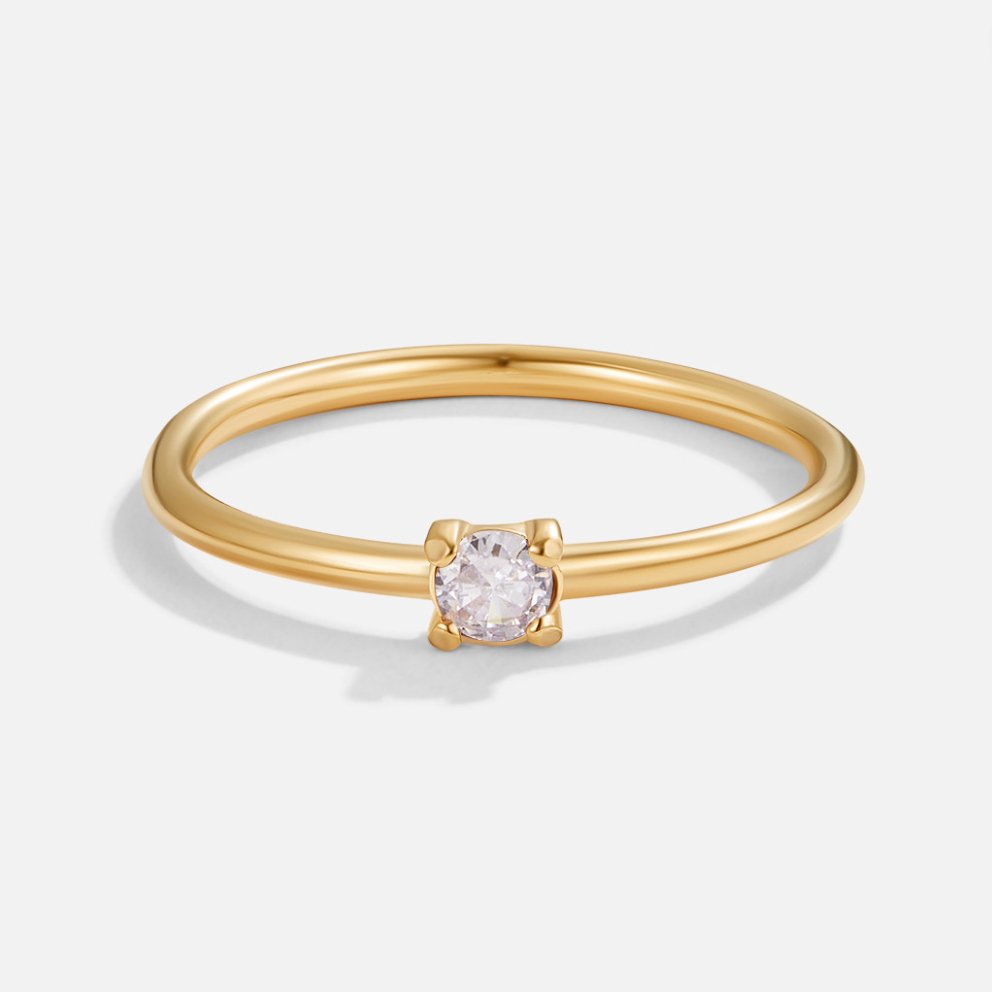 Birthstone Solitaire Ring