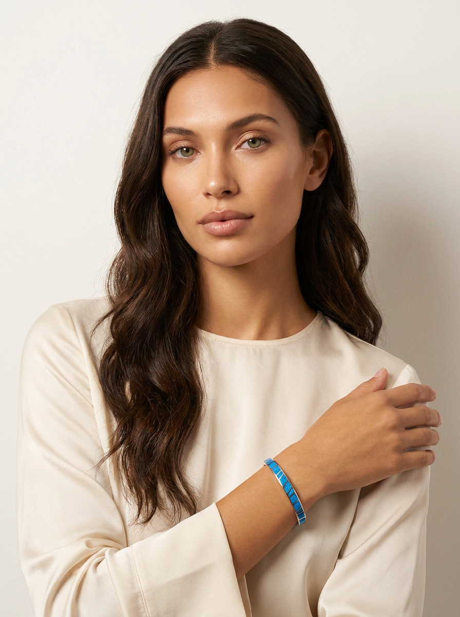 Blue Opal Cuff Bracelet