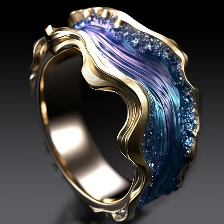 Blue Wave Statement Ring