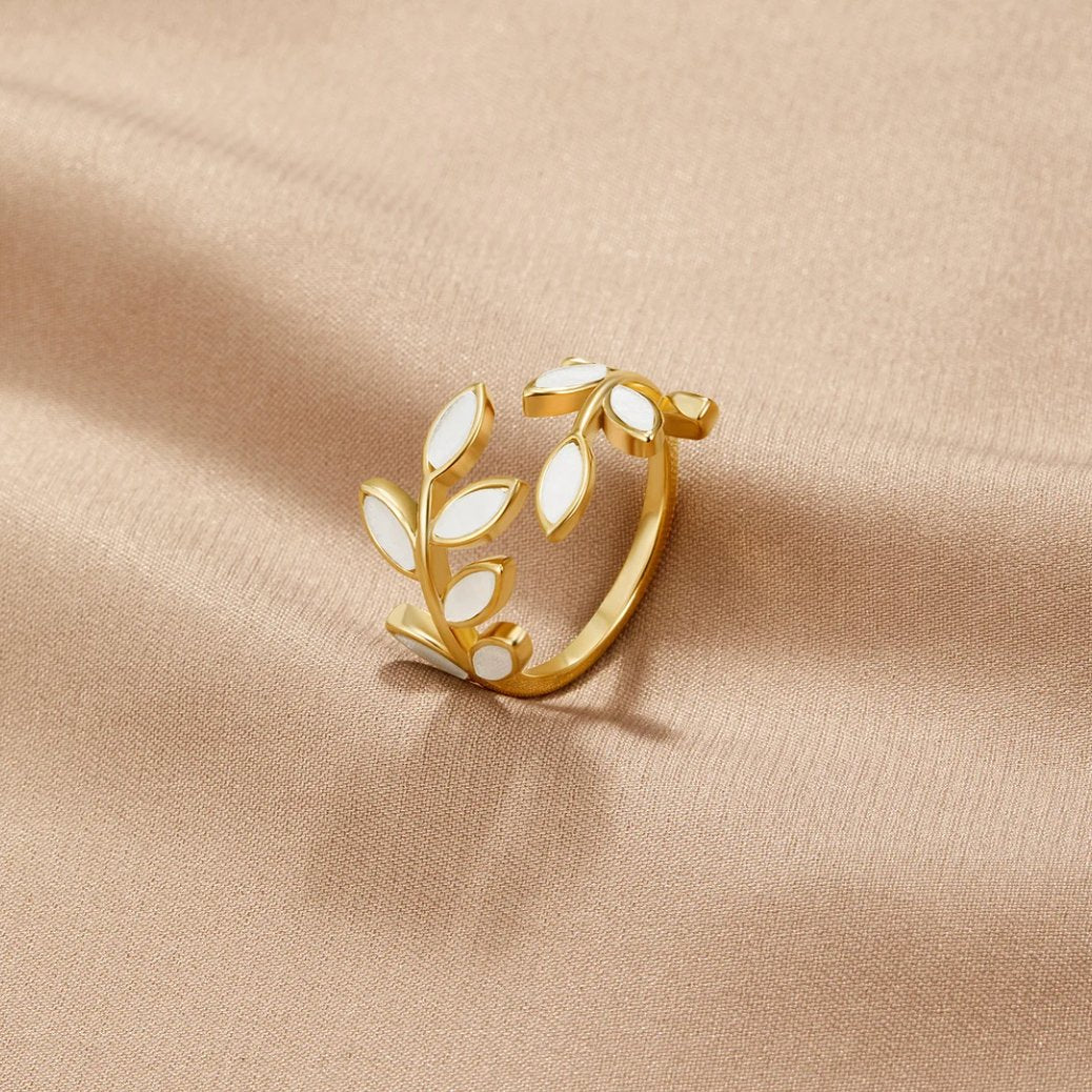 Botanical Leaf Open Ring