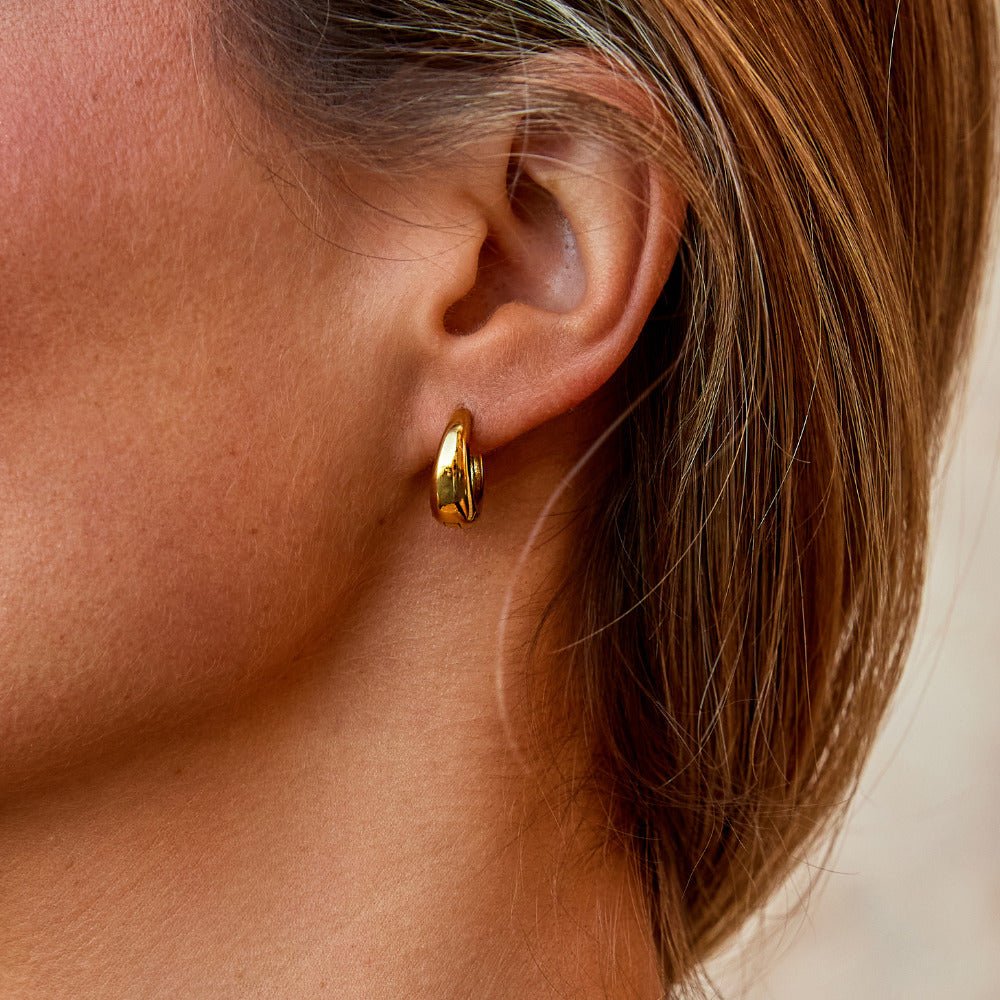 Classic Gold Huggie Hoop Earrings