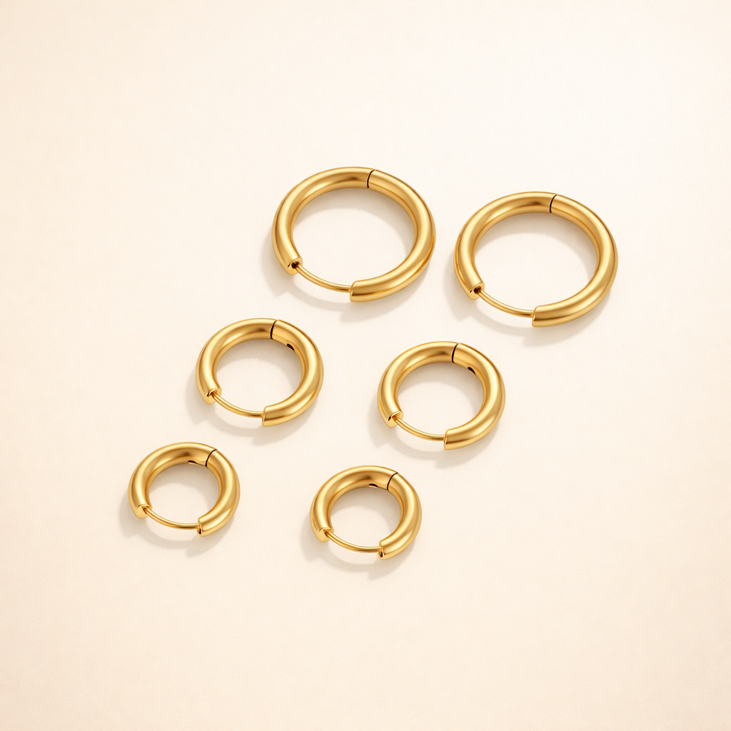 Classic Hoop Earrings Set