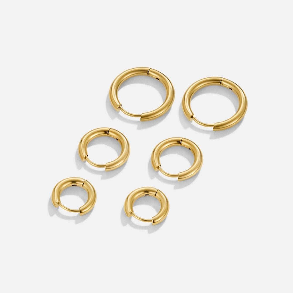 Classic Hoop Earrings Set
