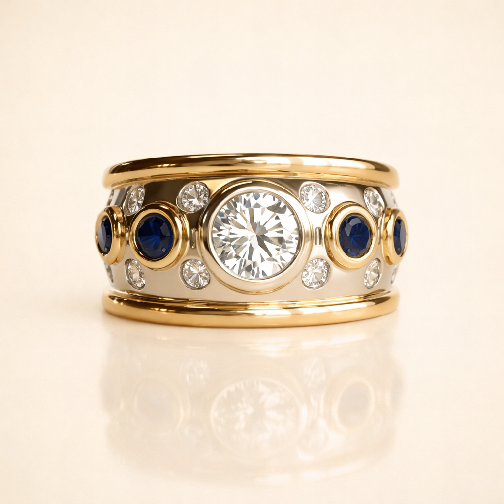 Crystal Gem Band Ring