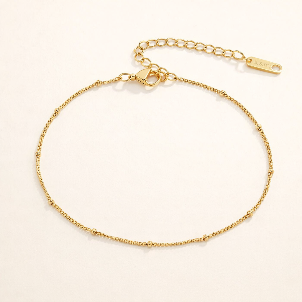 Delicate Gold Beaded Bracelet