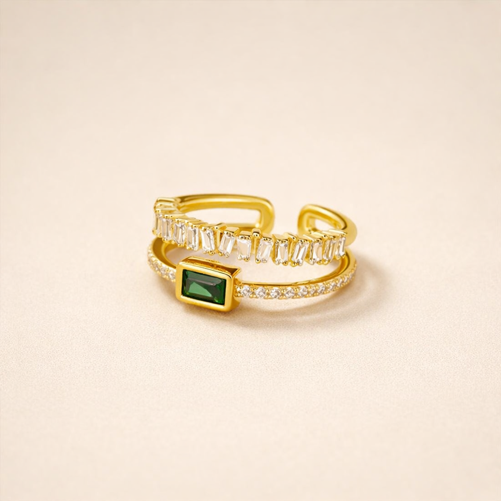 Emerald Crystal Wrap Ring