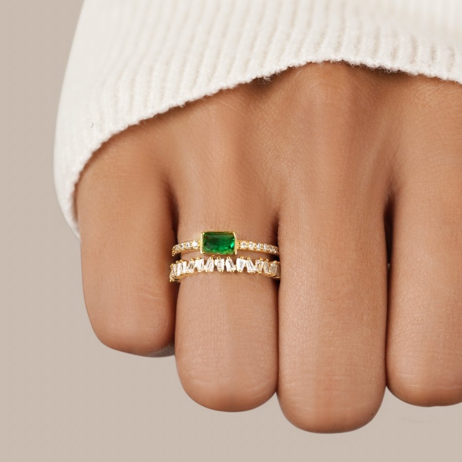 Emerald Crystal Wrap Ring