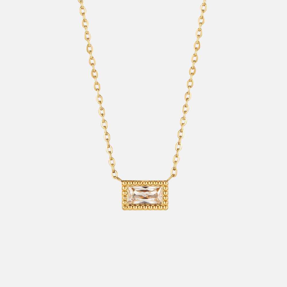 Emerald Cut Pendant Necklace