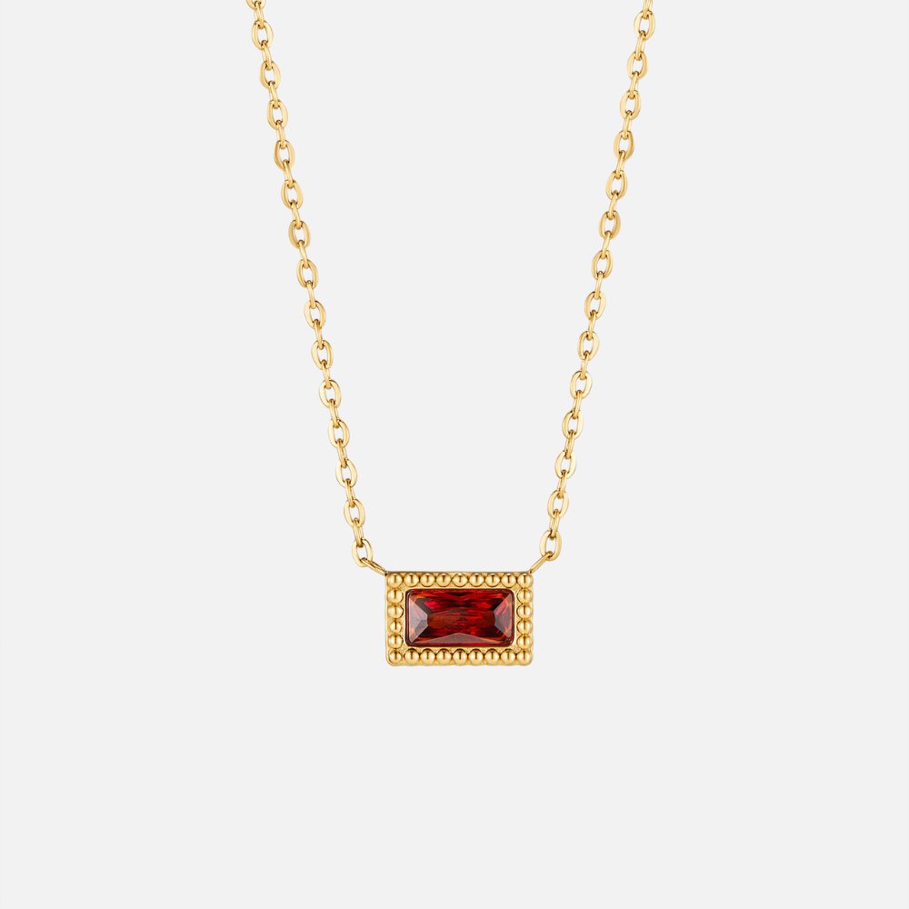 Emerald Cut Pendant Necklace