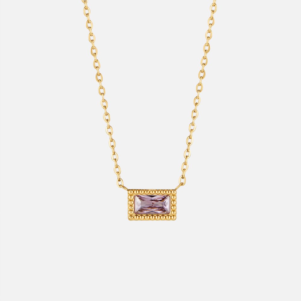 Emerald Cut Pendant Necklace