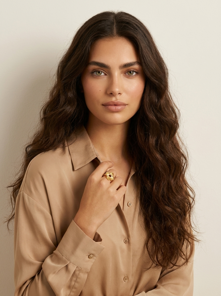 Floral Open Band Ring