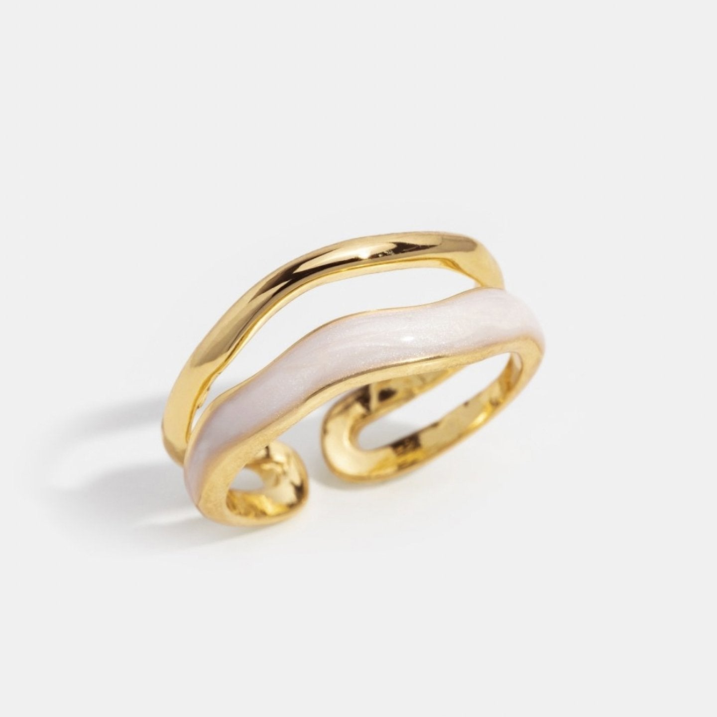Flowing Enamel Wrap Ring