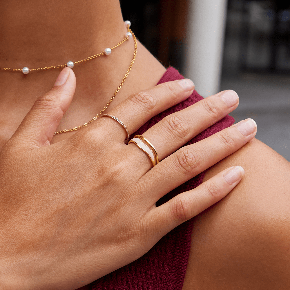 Flowing Enamel Wrap Ring