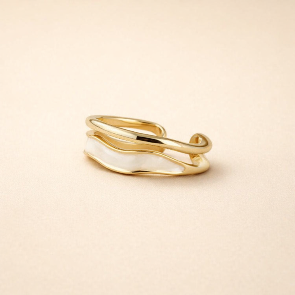 Flowing Enamel Wrap Ring