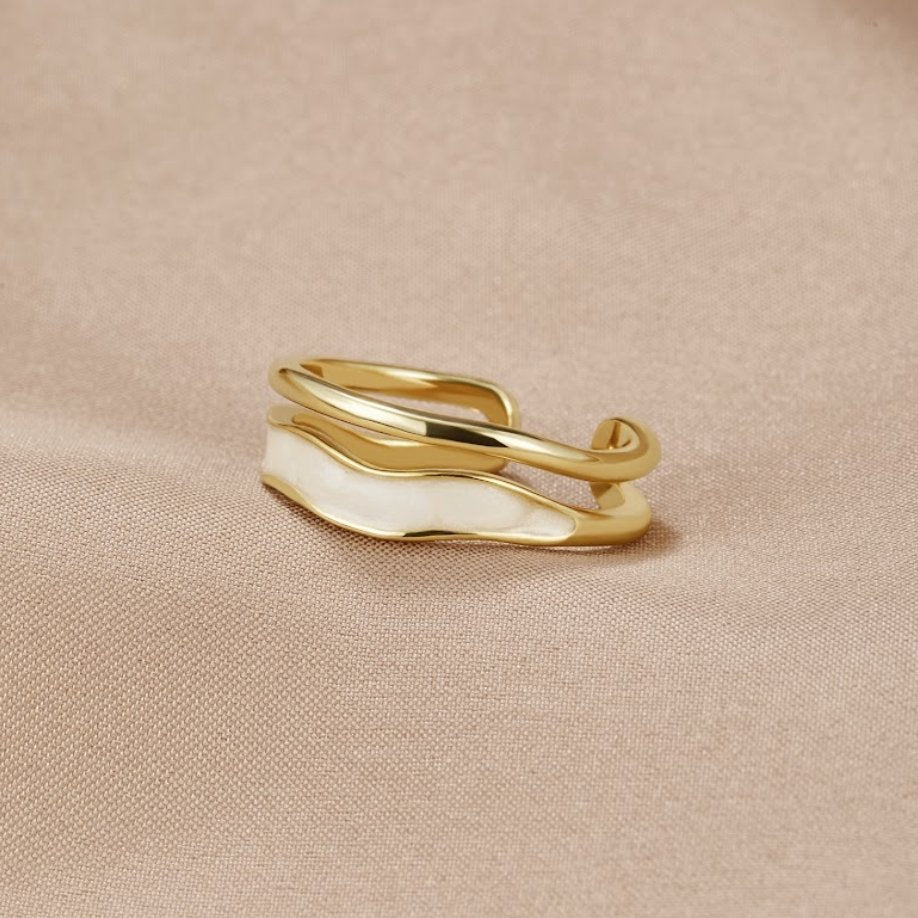 Flowing Enamel Wrap Ring