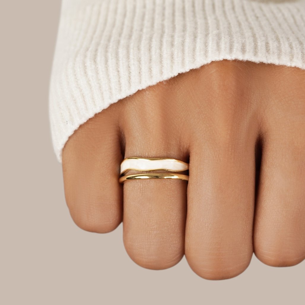 Flowing Enamel Wrap Ring