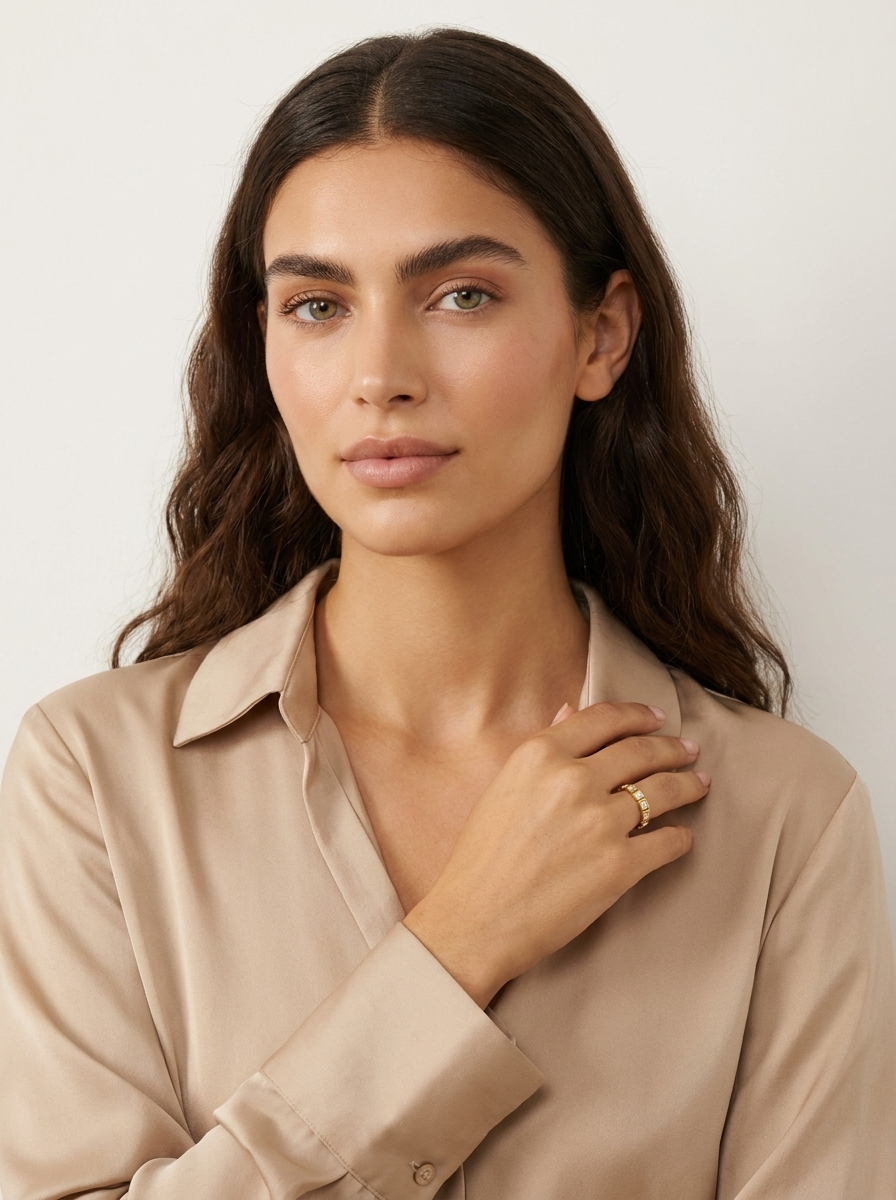 Geometric Crystal Band Ring
