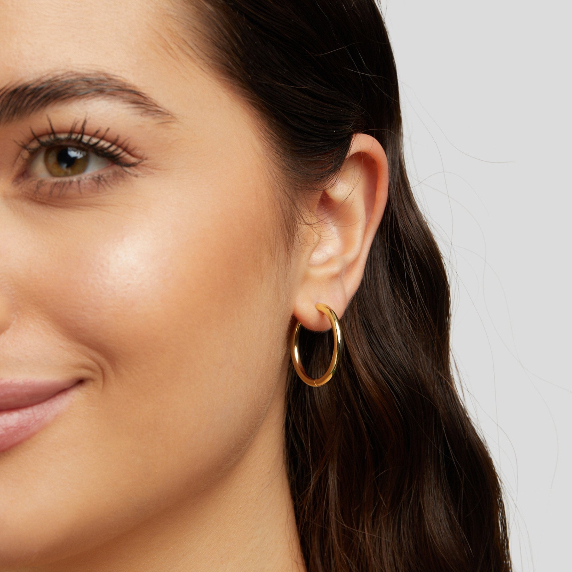 Gold Hoop Earrings Set