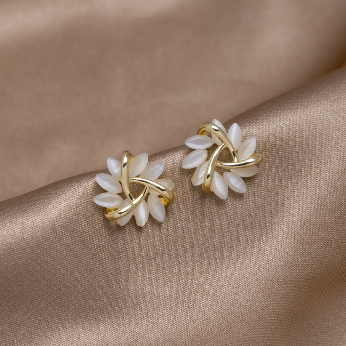 Gold Stud Earring Set
