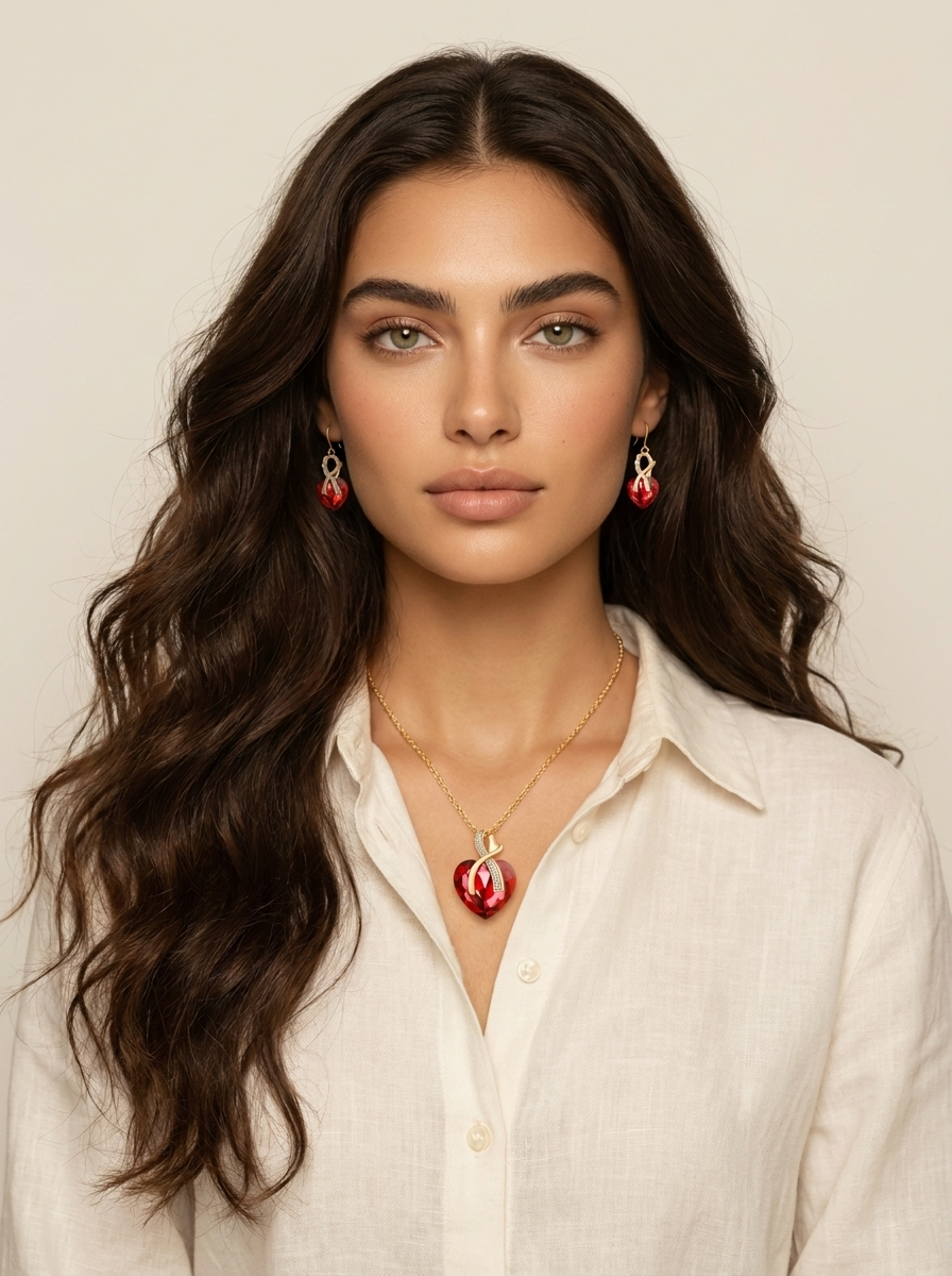 Heart Crystal Jewellery Set