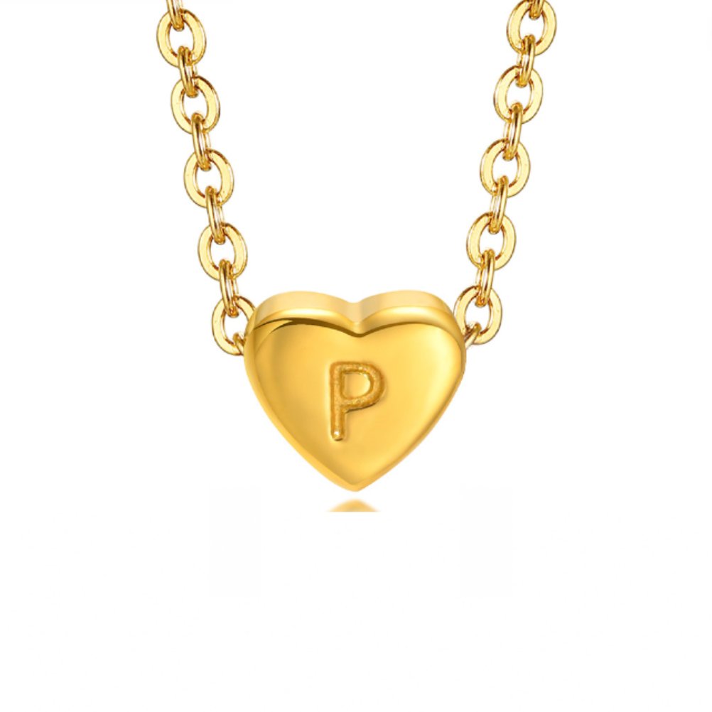 Heart Initial Necklace