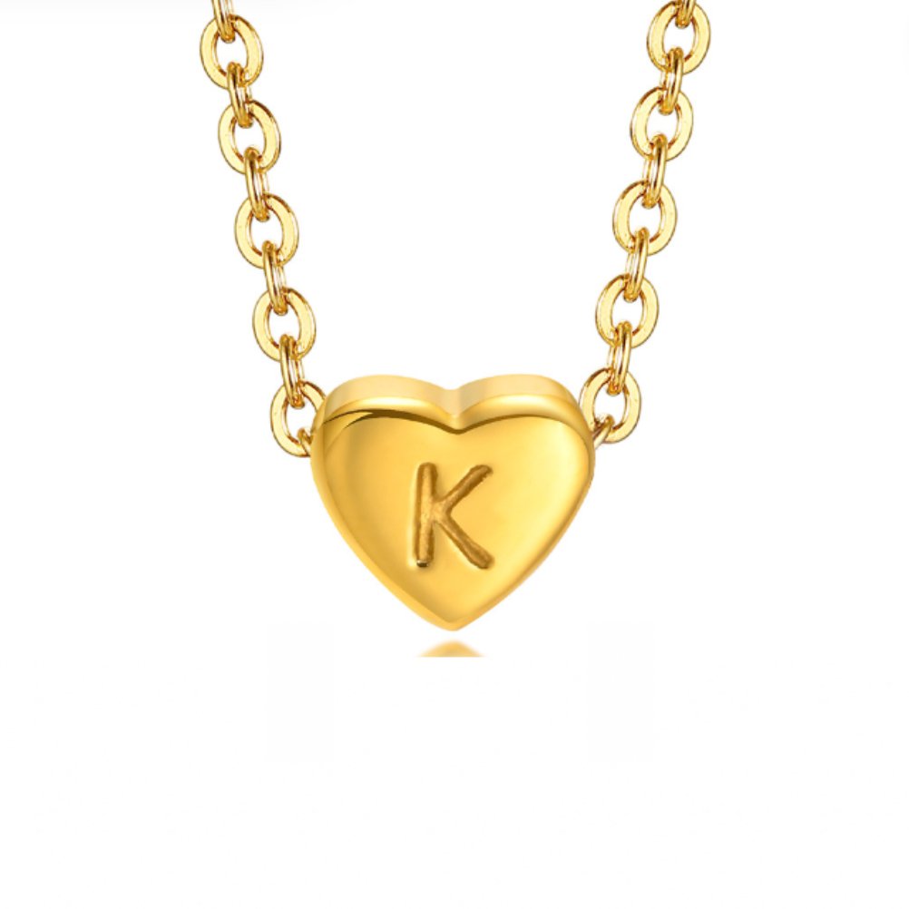 Heart Initial Necklace
