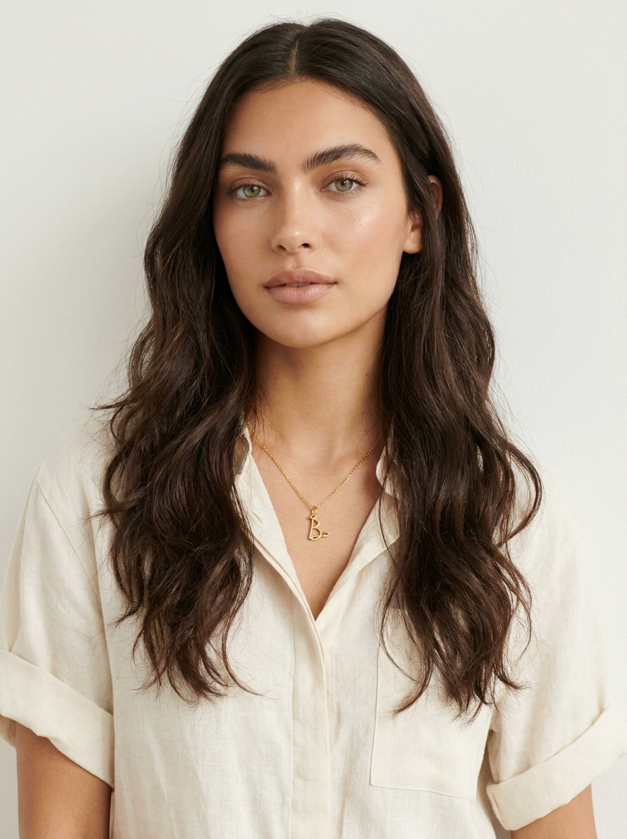 Initial Heart Pendant Necklace