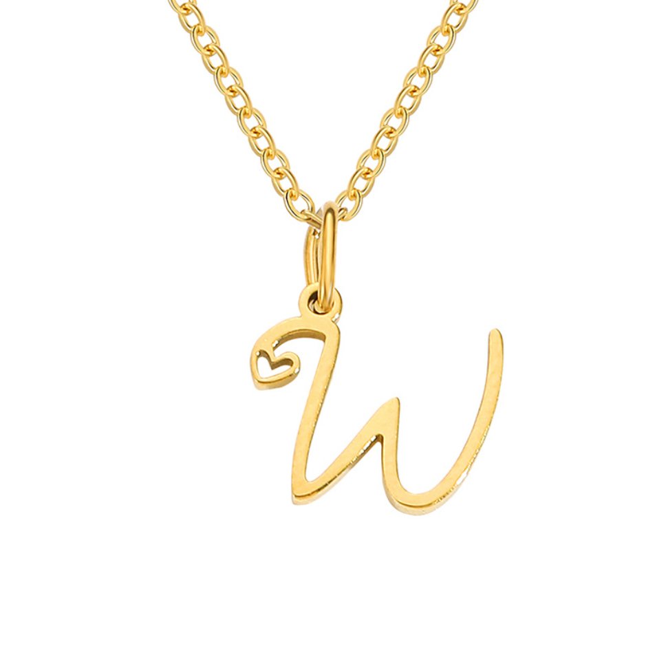 Initial Heart Pendant Necklace
