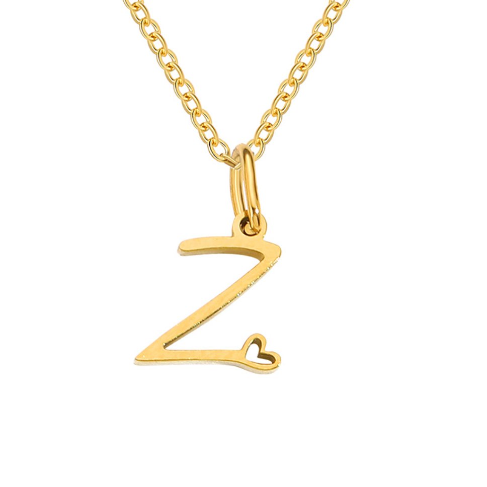 Initial Heart Pendant Necklace