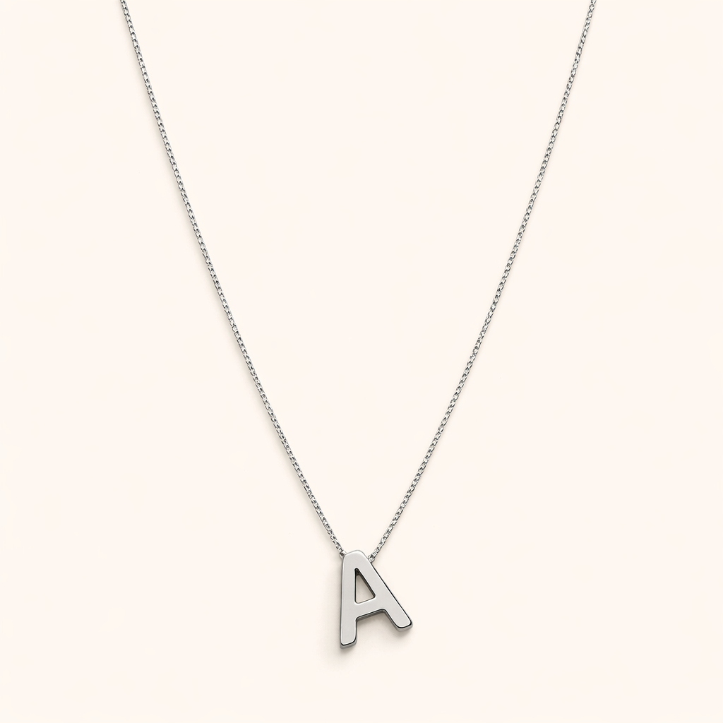 Initial Letter Pendant Necklace
