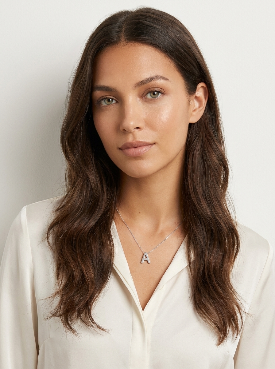 Initial Letter Pendant Necklace