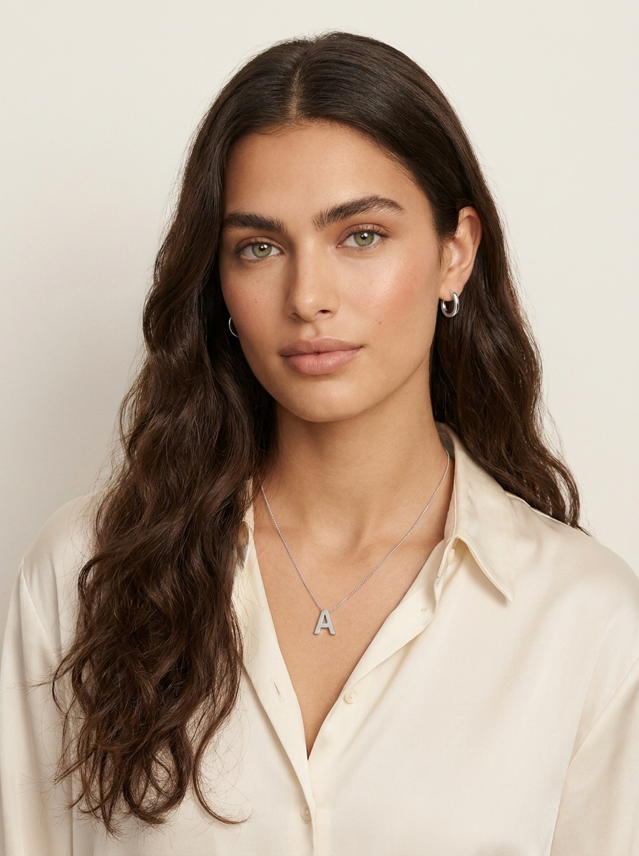 Initial Letter Pendant Necklace