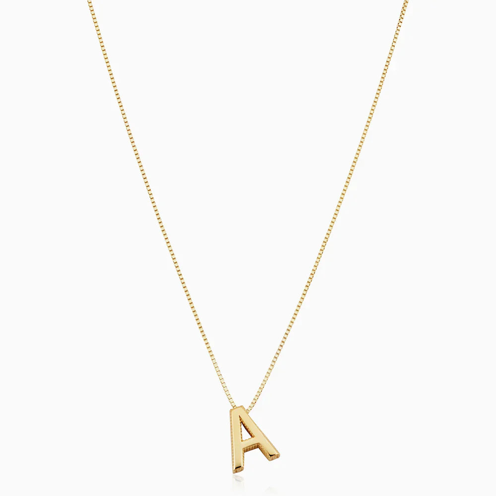 Initial Letter Pendant Necklace