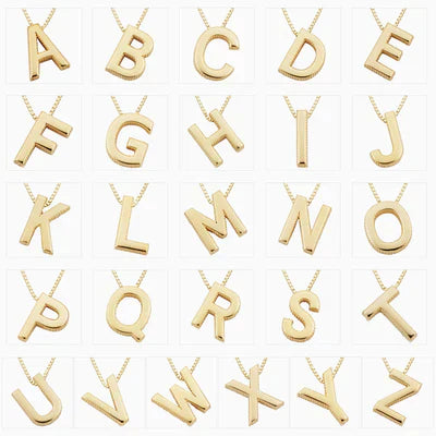 Initial Letter Pendant Necklace