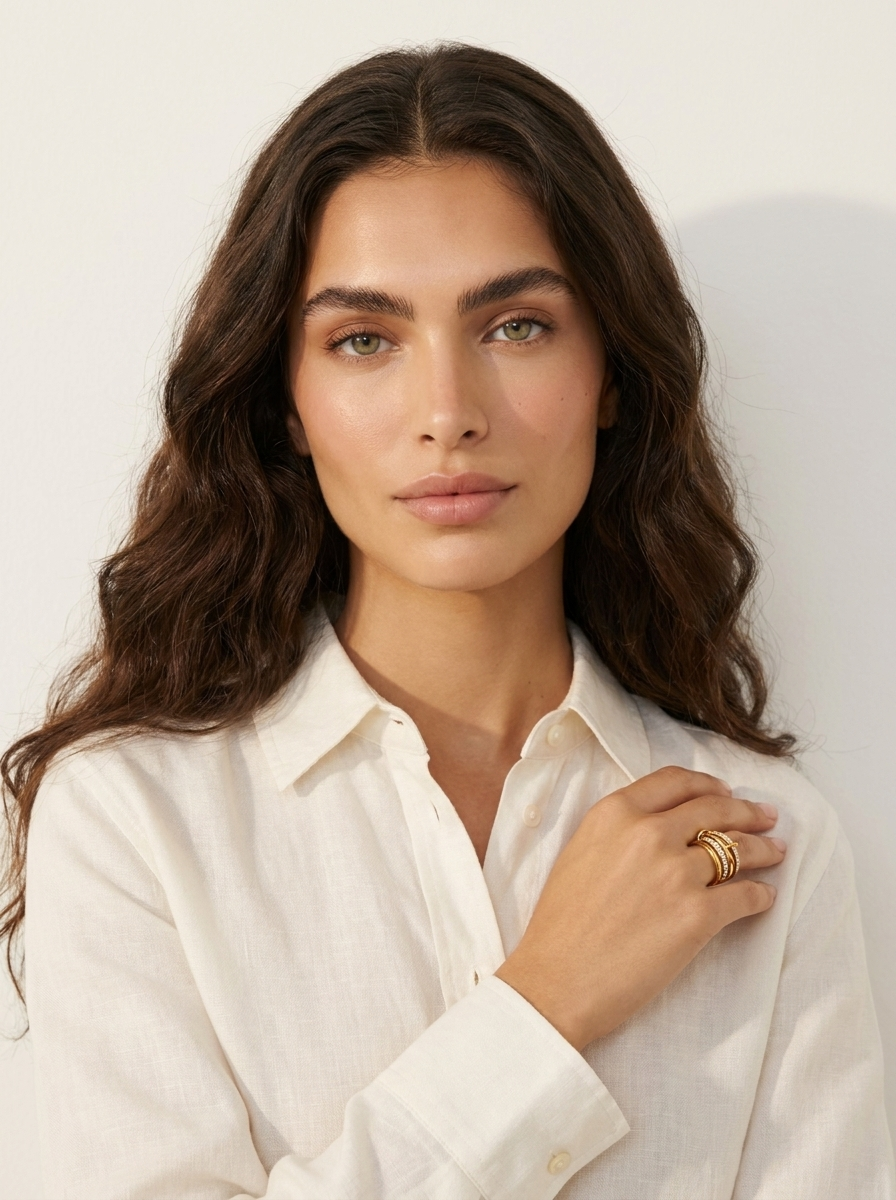 Interlocking Crystal Stacking Ring