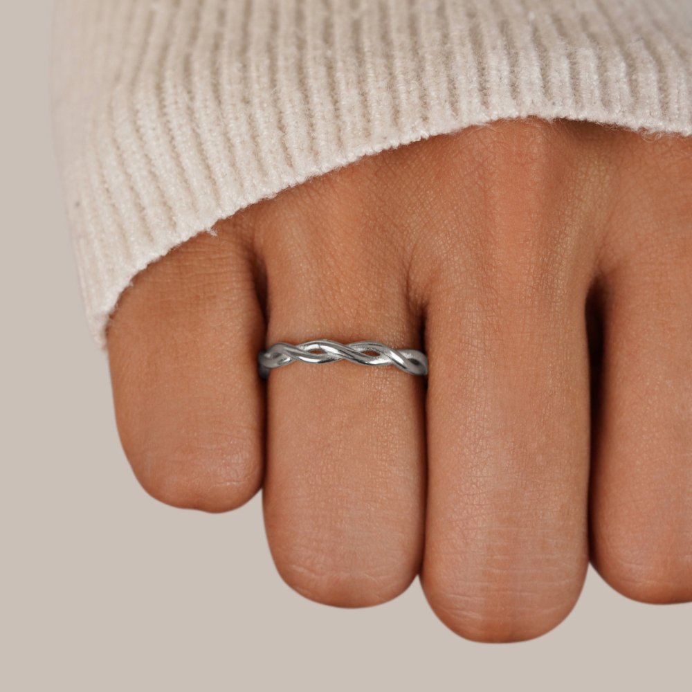 Intertwined Infinity Silver Ring