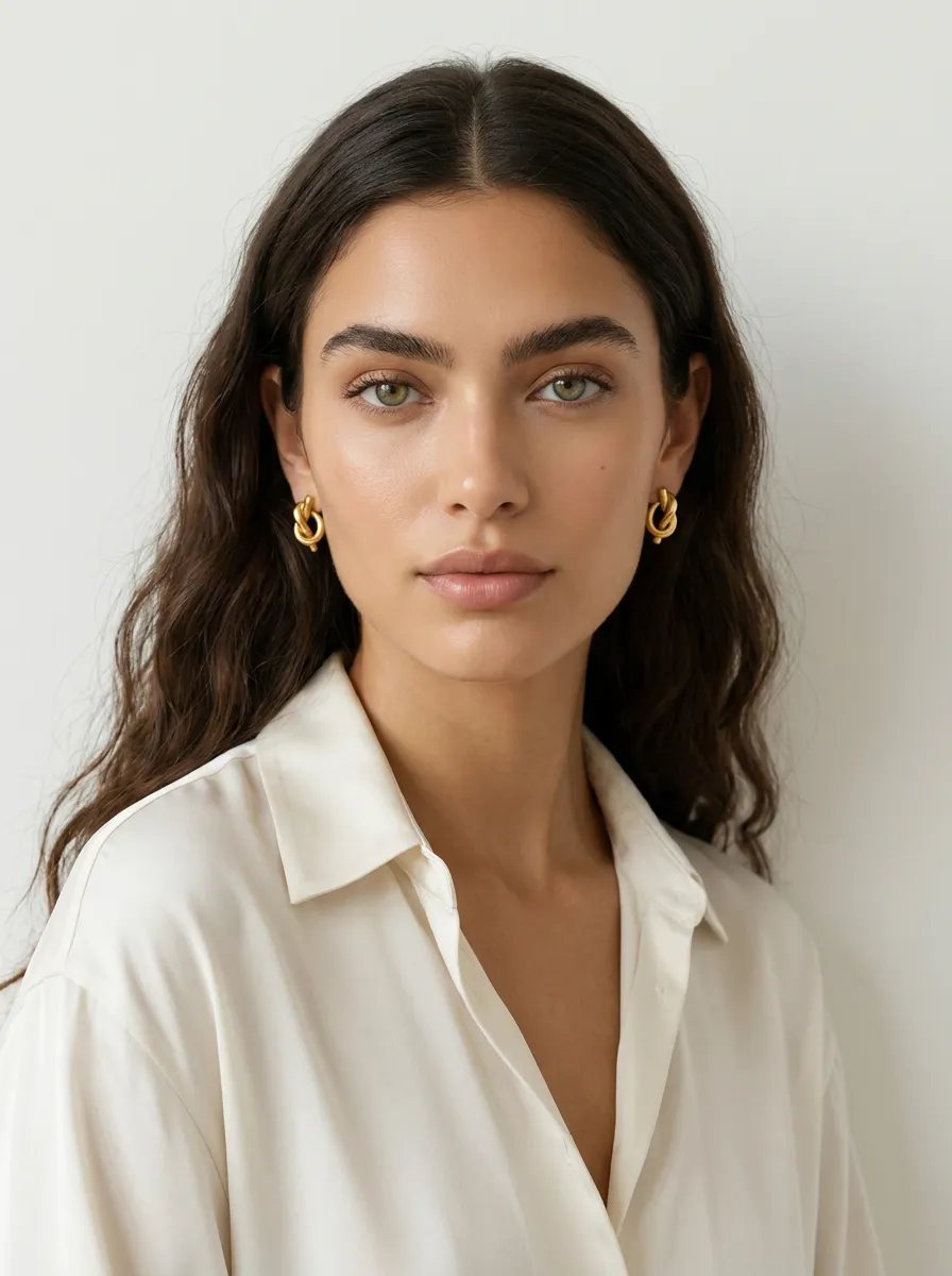 Knot Stud Earrings Gold