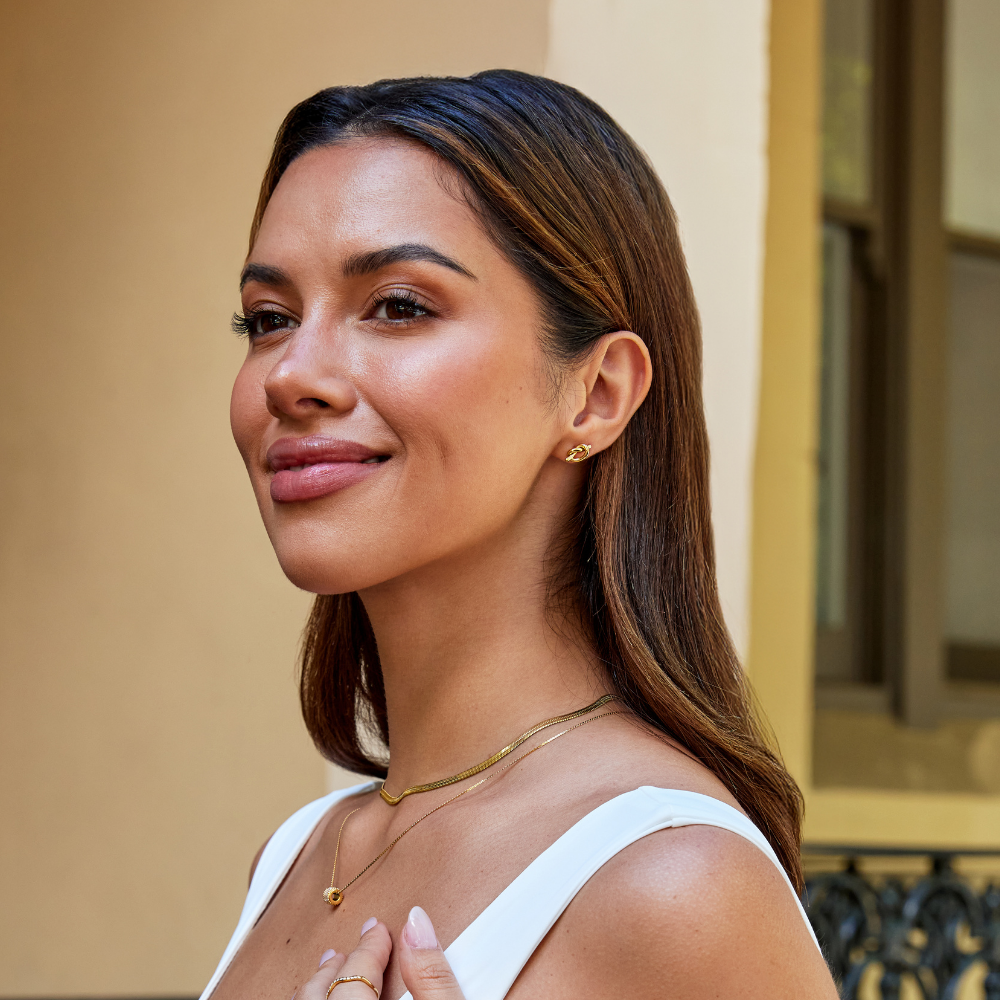 Knot Stud Earrings Gold