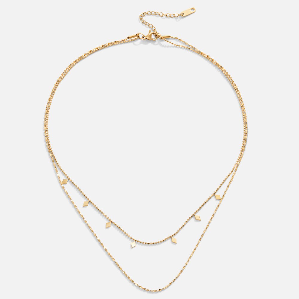 Layered Charm Chain Necklace