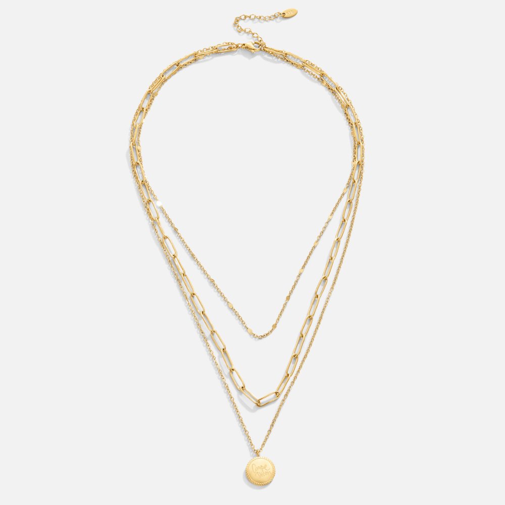 Layered Gold Coin Necklace