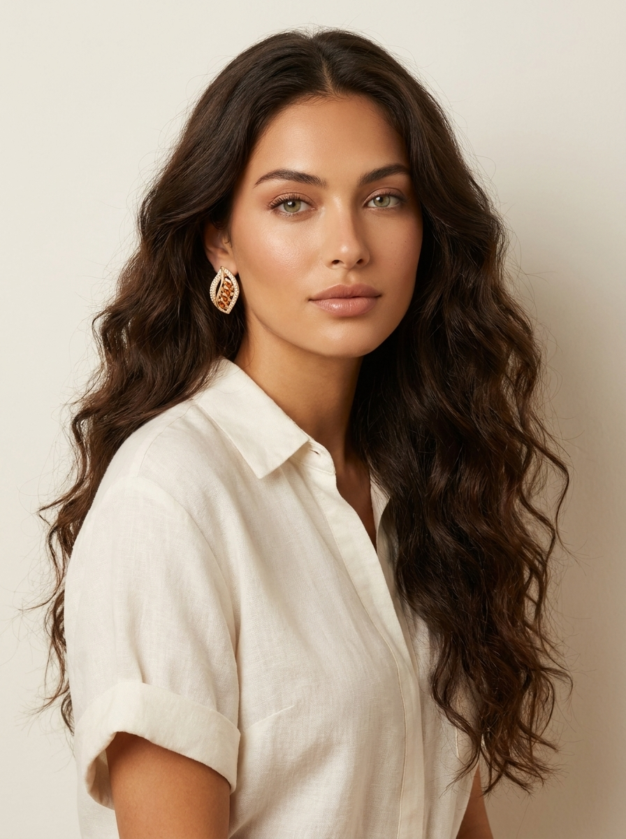 Leaf Crystal Earrings